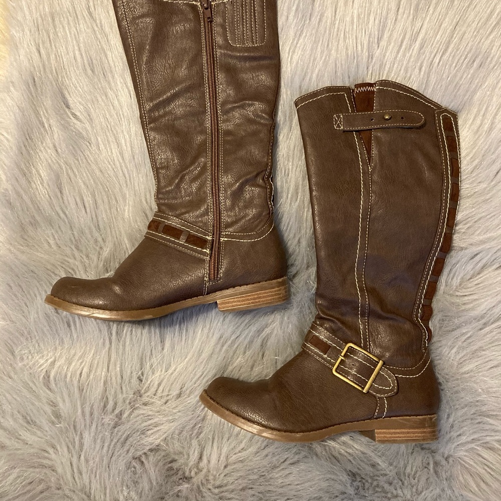 Jasmine Shorty side zip brown boots, Size 6.5
